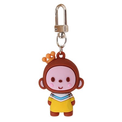 Pulseira de chaveiro de borracha de macaco fofo de desenho animado brindes promocionais personalizados