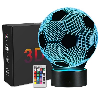 Luminária Noturna 3D LED Futebol