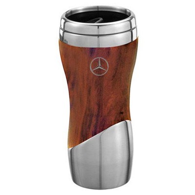 Copo de café de aço inoxidável de parede dupla com logotipo Mercedes Presentes corporativos exclusivos para festas de fim de ano