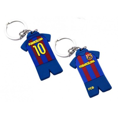 Kit FC Barcelona Chaveiro de PVC de borracha macia presentes de feriado para clientes empresariais