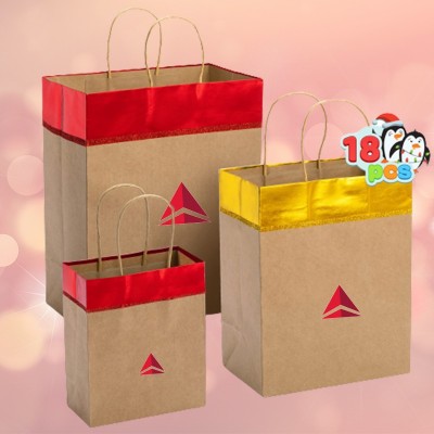 Sacolas de Presente de Natal Kraft