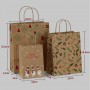 Sacos de Doces de Natal Sacolas de Presente de Papel Kraft Personalizadas