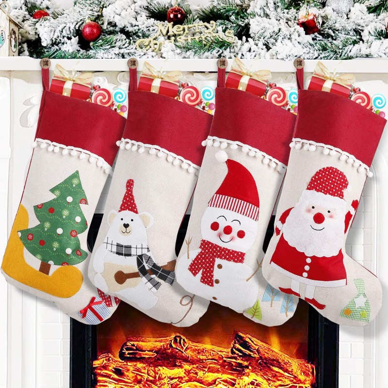 Meias de Natal de Tricô Personalizadas