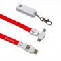 Mantenha-se Energizado em Qualquer Lugar com um Cabo de Carregamento 3 em 1 com Cordão | Cabo Promocional Personalizado