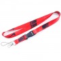 Cordão Vermelho de Poliéster Personalizado para Cordão de Chave Personalizado