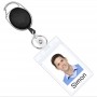 Suporte Retrátil para Crachá com Botão de Pressão e Presilha para Cinto