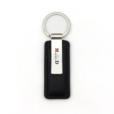 Chaveiro Personalizado de Metal com Couro Sintético
