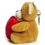 Chaveiro de Urso de Pelúcia Segurando Coração Chaveiro Personalizado de Urso de Pelúcia