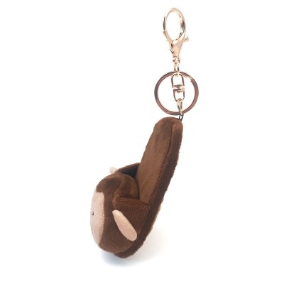 Chaveiro de Pelúcia Pantufas de Macaco