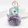 Chaveiro de Unicórnio com Pompom de Pelúcia e Chaveiro Personalizado com Foto