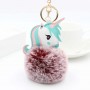 Chaveiro de Unicórnio com Pompom de Pelúcia e Chaveiro Personalizado com Foto