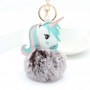 Chaveiro de Unicórnio com Pompom de Pelúcia e Chaveiro Personalizado com Foto