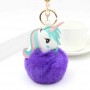 Chaveiro de Unicórnio com Pompom de Pelúcia e Chaveiro Personalizado com Foto