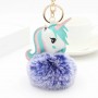 Chaveiro de Unicórnio com Pompom de Pelúcia e Chaveiro Personalizado com Foto