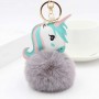 Chaveiro de Unicórnio com Pompom de Pelúcia e Chaveiro Personalizado com Foto
