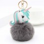 Chaveiro de Unicórnio com Pompom de Pelúcia e Chaveiro Personalizado com Foto