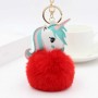 Chaveiro de Unicórnio com Pompom de Pelúcia e Chaveiro Personalizado com Foto