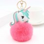 Chaveiro de Unicórnio com Pompom de Pelúcia e Chaveiro Personalizado com Foto