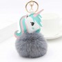Chaveiro de Unicórnio com Pompom de Pelúcia e Chaveiro Personalizado com Foto