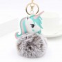 Chaveiro de Unicórnio com Pompom de Pelúcia e Chaveiro Personalizado com Foto