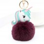 Chaveiro de Unicórnio com Pompom de Pelúcia e Chaveiro Personalizado com Foto