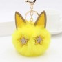 Chaveiro de Bola de Pelo Cabeça de Gato Chaveiro Personalizado com Pompom