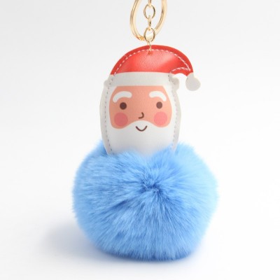 Chaveiro de Bola de Pelo do Papai Noel