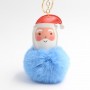 Chaveiro de Bola de Pelo do Papai Noel