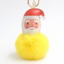 Chaveiro de Bola de Pelo do Papai Noel Chaveiro Personalizado com Pompom