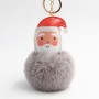 Chaveiro de Bola de Pelo do Papai Noel Chaveiro Personalizado com Pompom