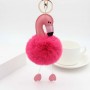 Chaveiro Personalizado de Flamingo com Bola de Pelo Chaveiros Personalizados com Foto