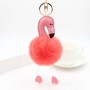 Chaveiro Personalizado de Flamingo com Bola de Pelo Chaveiros Personalizados com Foto