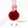 Chaveiro Personalizado de Flamingo com Bola de Pelo Chaveiros Personalizados com Foto