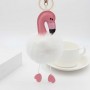Chaveiro Personalizado de Flamingo com Bola de Pelo Chaveiros Personalizados com Foto