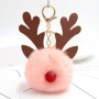 Chaveiro de Bola de Pelo de Veado de Natal