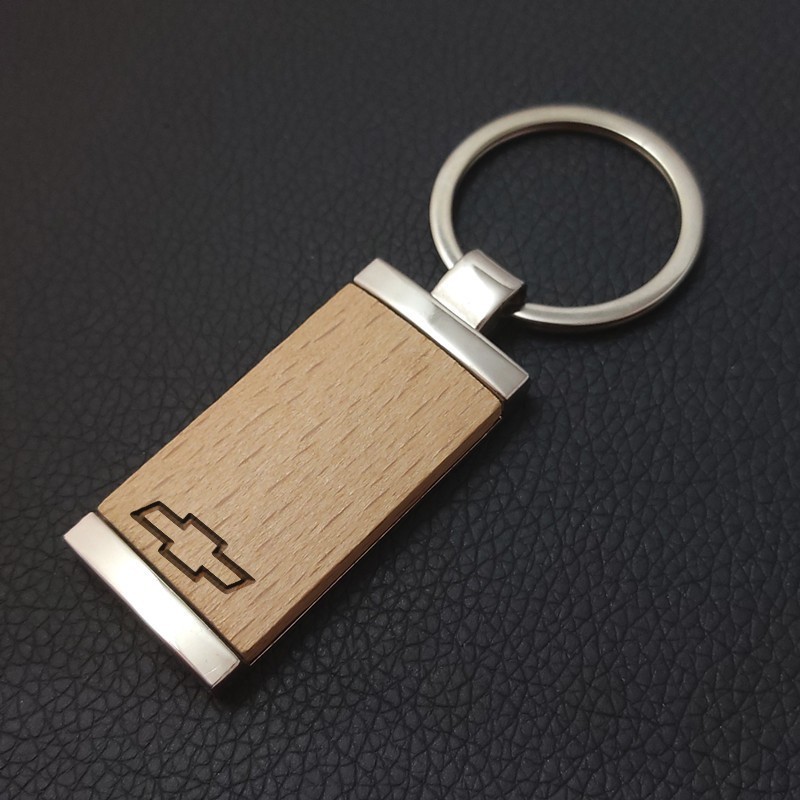Chaveiro de Madeira com Metal