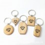 Chaveiros de Madeira Simples Chaveiro de Madeira com Metal e Personalizado