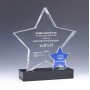 Troféu de Cristal Atacado Medalha Azul Nova Letreiro Criativo