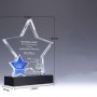Troféu de Cristal Atacado Medalha Azul Nova Letreiro Criativo