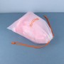 Sacola Plástica com Cordão CPE Transparente Fosca com Fecho Ziplock