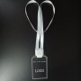 Cartão de identificação acrílico colorido, formato personalizado, cordão luminoso com LED