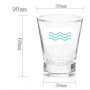 Copo de Whisky com Fundo Grosso Taça de Vinho Branco para Jantar com Logotipo