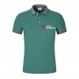 Camiseta de Algodão Island Masculina com Lapela e Manga Curta para Publicidade