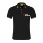 Camiseta de Algodão Island Masculina com Lapela e Manga Curta para Publicidade