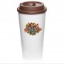 Caneca de Café com Isolamento Duplo Copo Plástico Promocional para Brinde