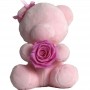 Urso de Pelúcia Personalizado com Rosa como Presente para Feriado