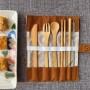 Conjuntos de Jantar Personalizados Conjunto de Talheres de Bambu de Alta Qualidade