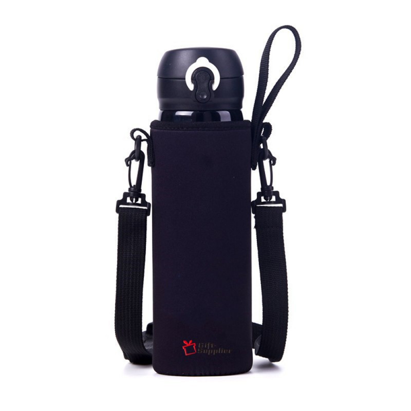 water bottle with sleeve and strap