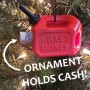 Enfeite de Tambor de Óleo Vermelho Decoração de Natal Cofrinho Pendente