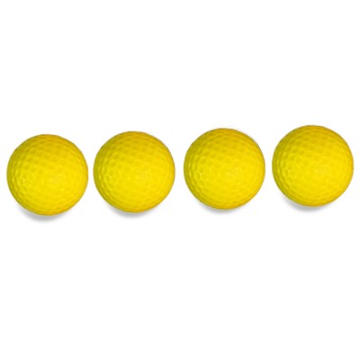 4 Unidades de Bolas de Beisebol de Espuma Amarela para Crianças e Jovens